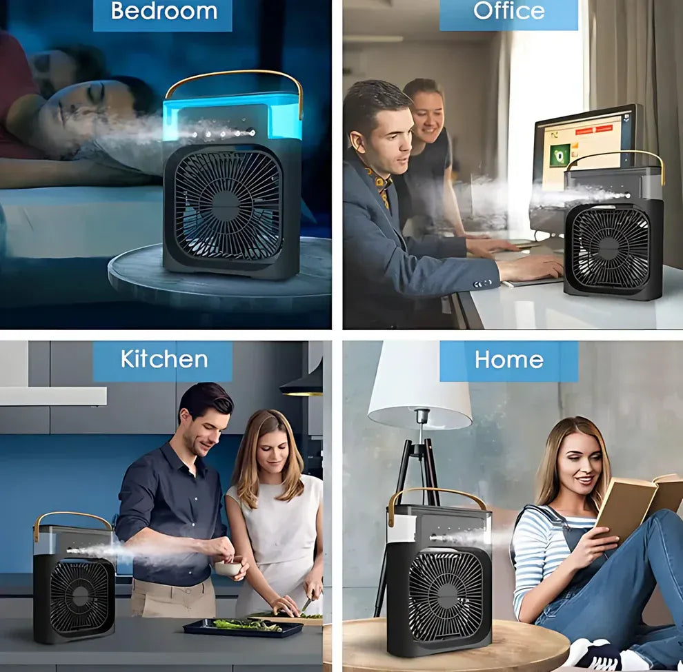 Portable Air Cooler with USB RGB Lights