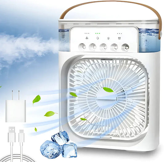 Portable Air Cooler with USB RGB Lights