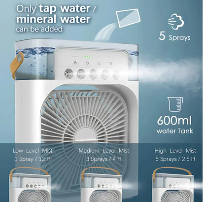 Portable Air Cooler with USB RGB Lights